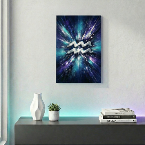 Aquarius Electric Burst 12" x 18" Poster