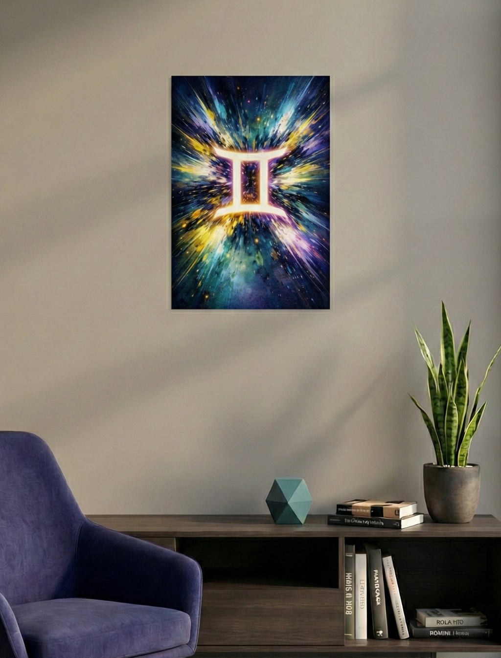 Gemini Twinlight Burst 12" x 18" Poster