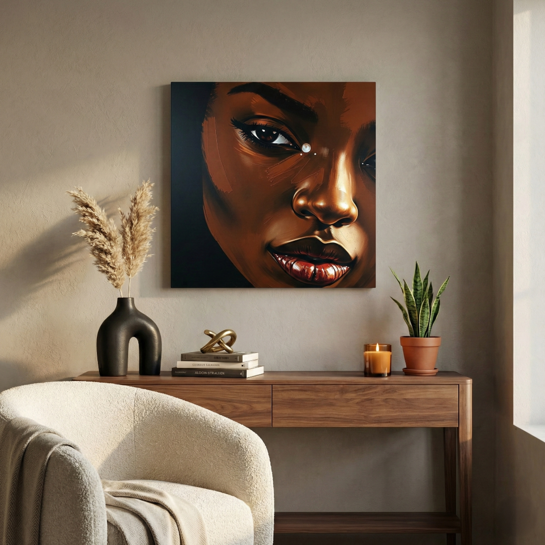 Gilded Gaze 16" x 16" Canvas