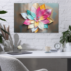 Soft Luxe Lotus 36" x 24" Metal Print