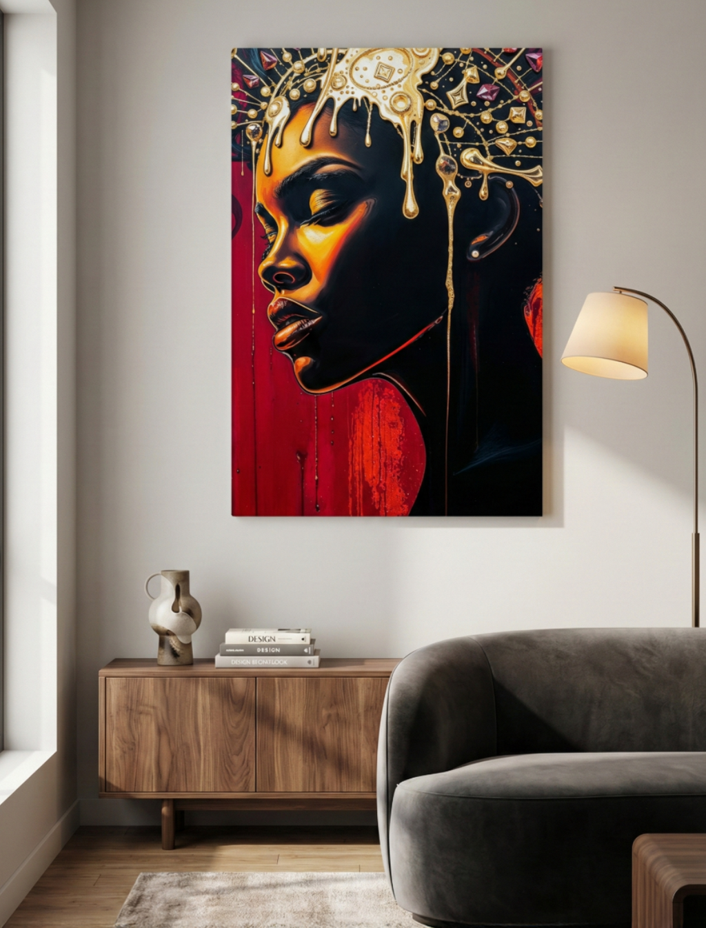 Gold Drip Majesty 24" x 36" Canvas