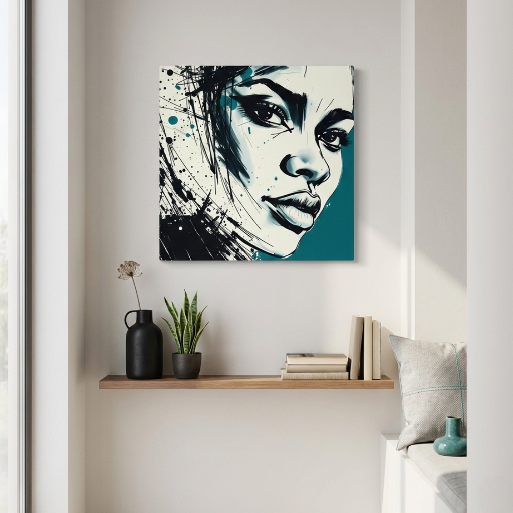 Ink & Tide 16" × 16" Canvas