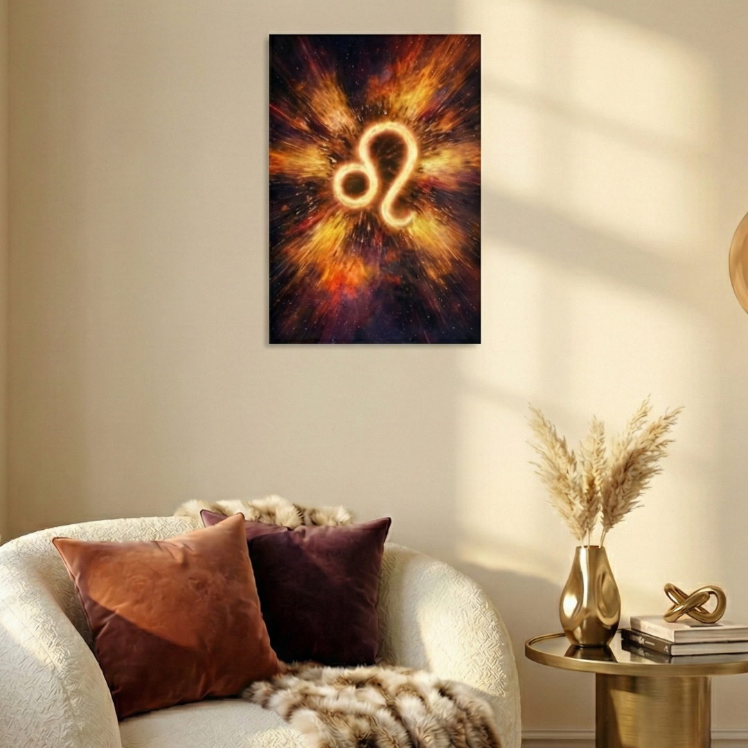 Leo Solar Roar Burst 12" x 18" Poster