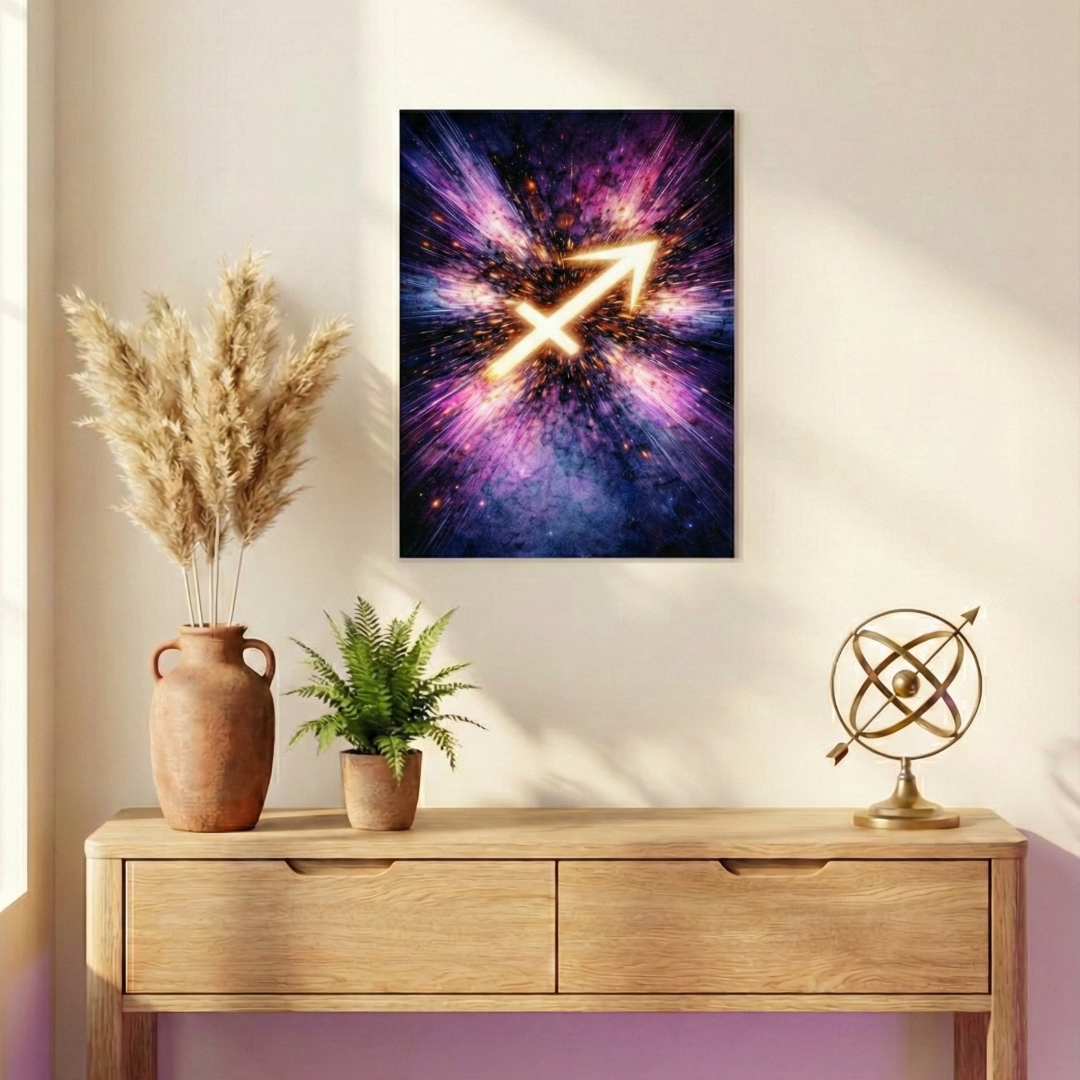 Sagittarius Celestial Arrowburst 12" x 18" Poster