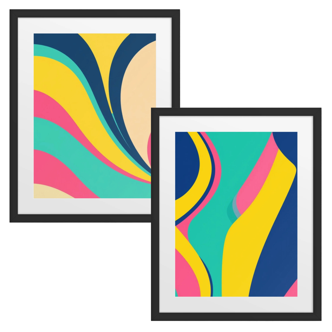 Pop Current Pair — Framed Poster Set (2-Piece)