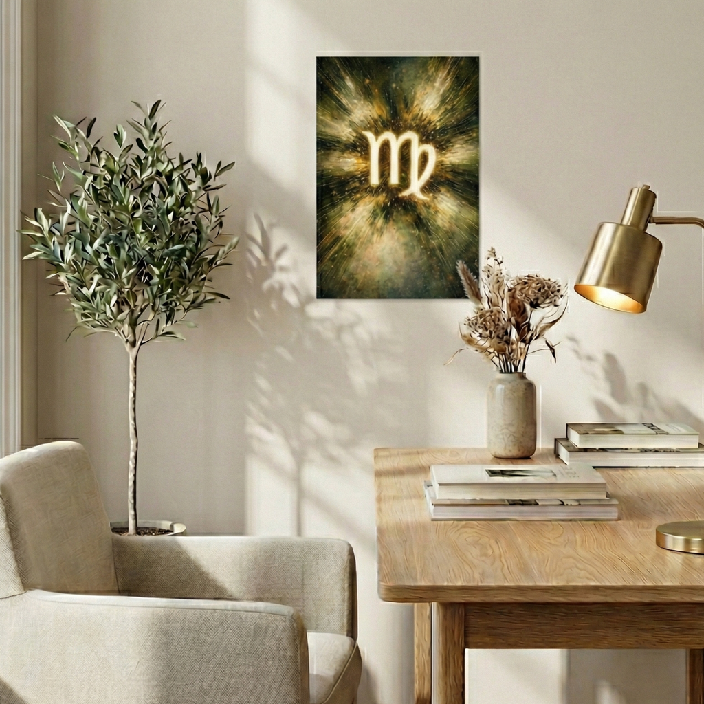 Virgo Gilded Precision Burst 12" x 18" Poster